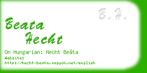 beata hecht business card